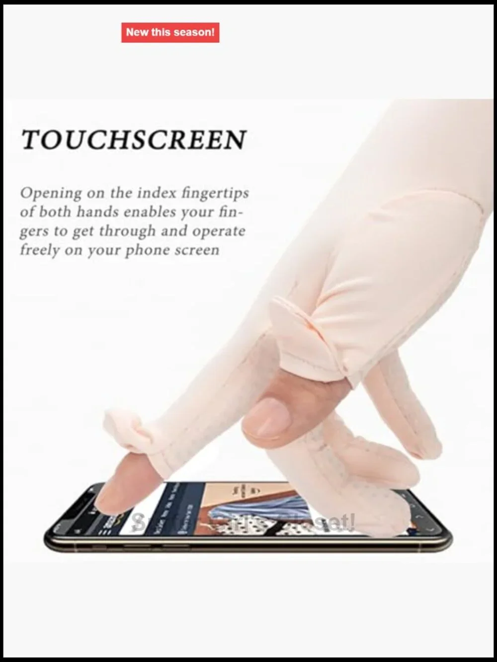 UV Protection Long Arm Driving Gloves for Women